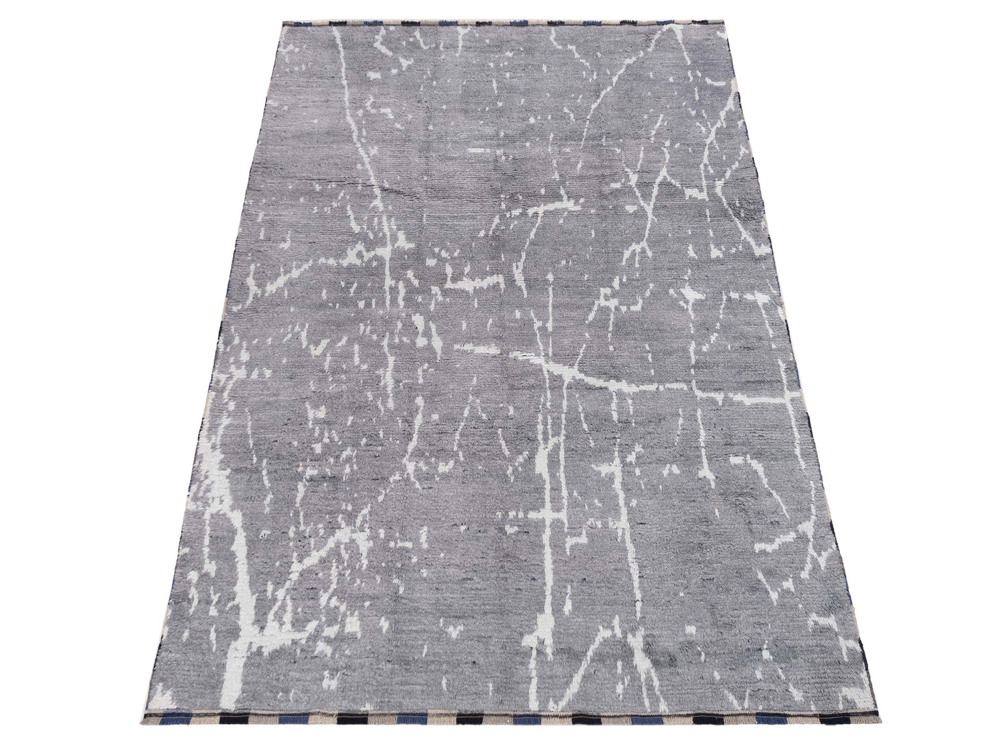 Anavera Gray Gray 8.2x9.11 Hand Knotted Rug