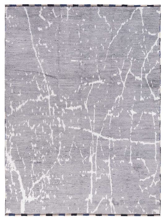 Anavera Gray Gray 8.2x9.11 Hand Knotted Rug