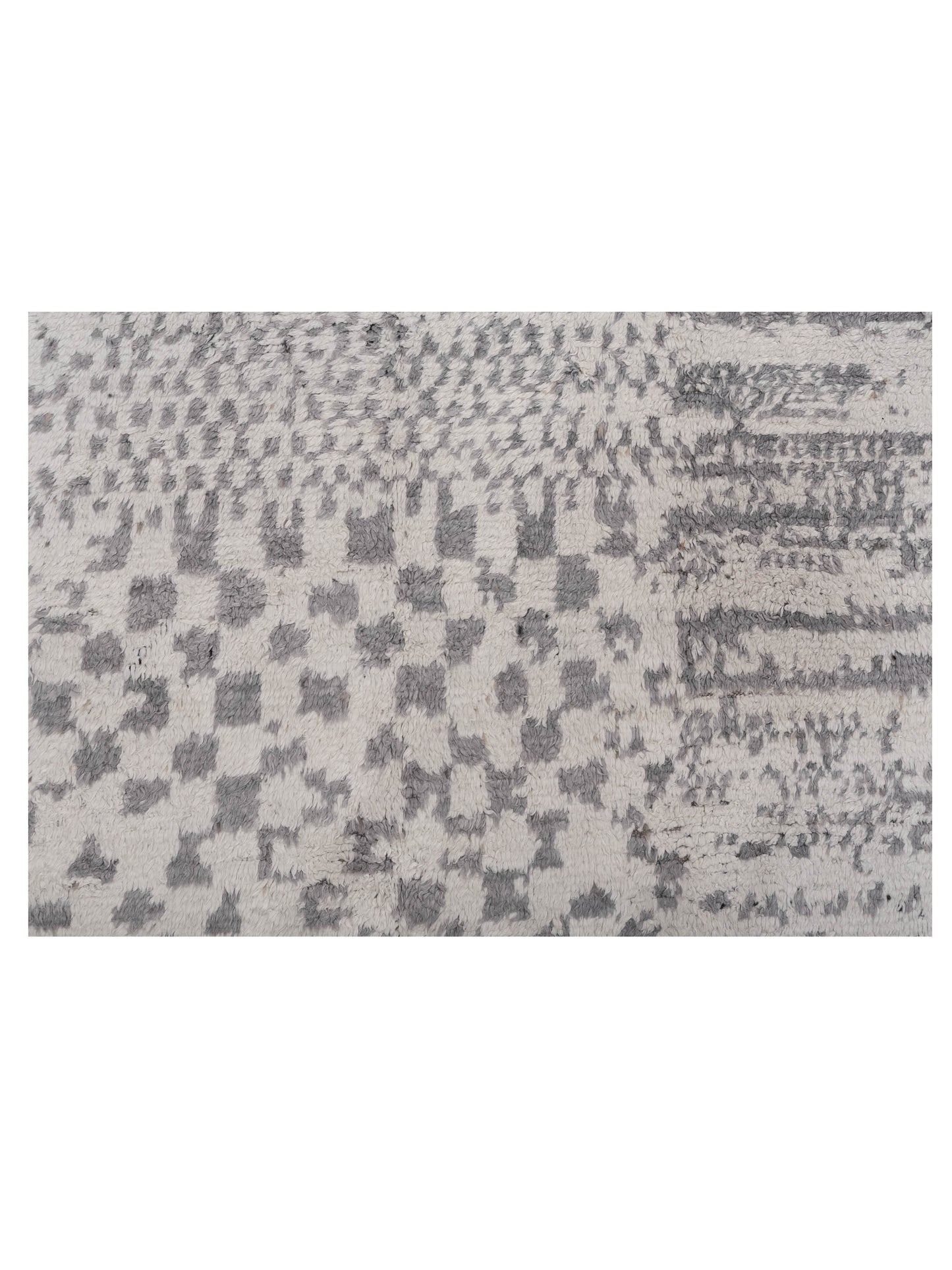 Anavera Ivory Gray 8.3x9.7 Hand Knotted Rug