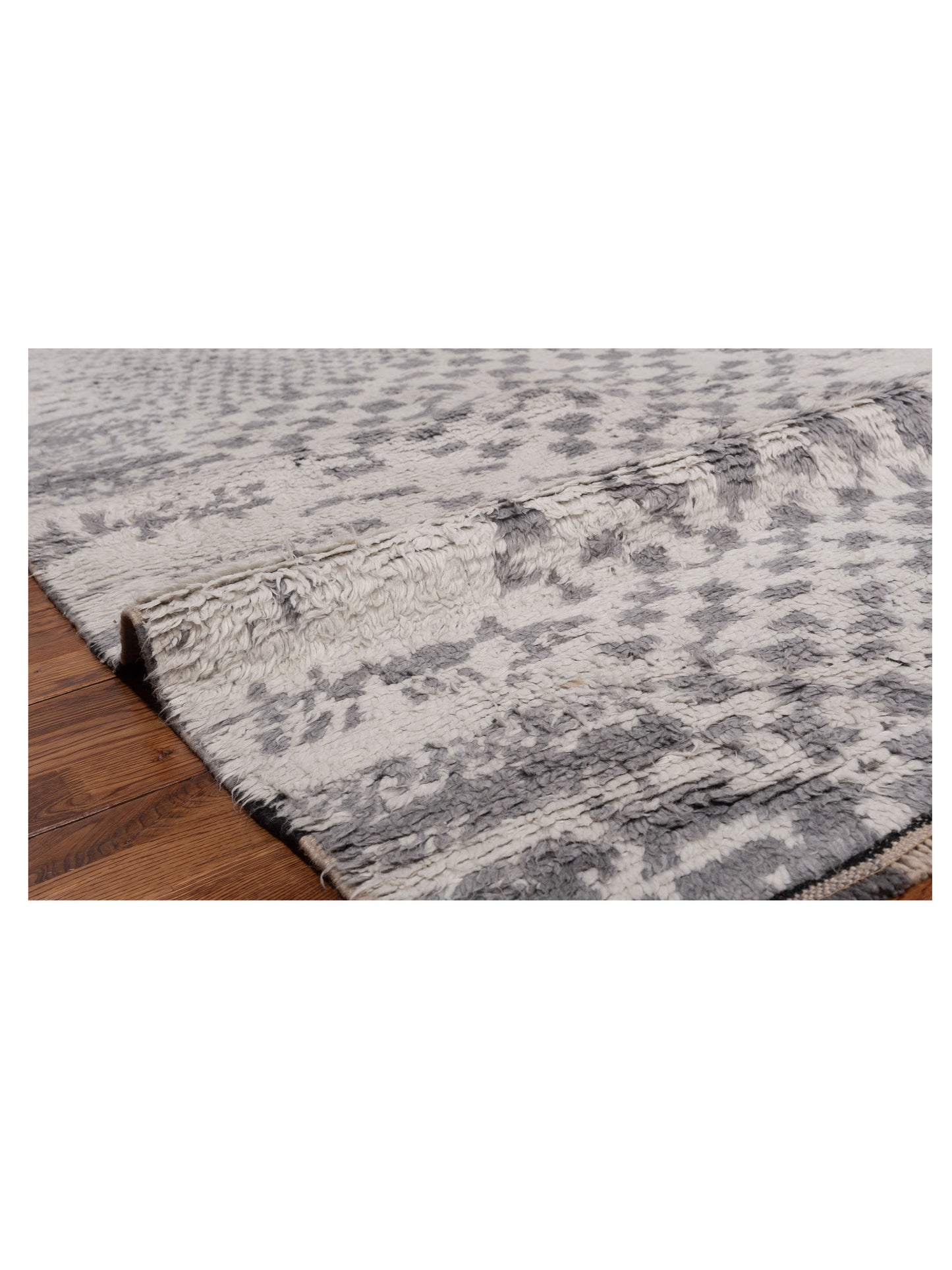 Anavera Ivory Gray 8.3x9.7 Hand Knotted Rug