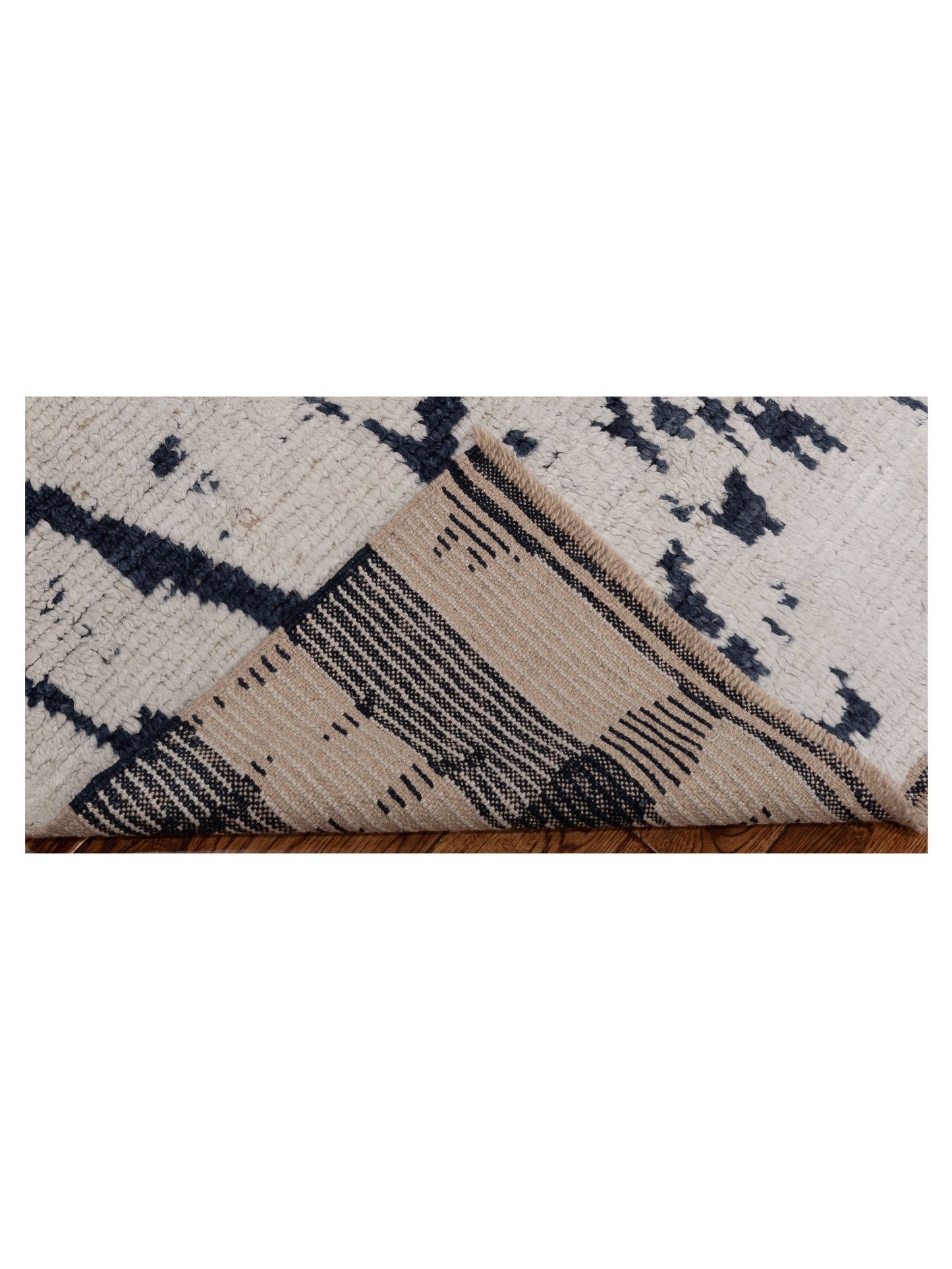 Anavera Ivory Black 4x6.3 Hand Knotted Rug