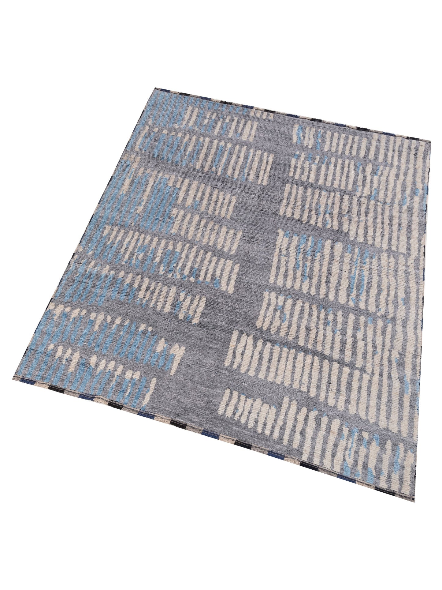 Anavera Gray Ivory 7.10x9.9 Hand Knotted Rug