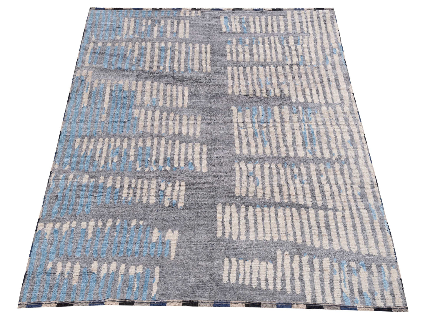 Anavera Gray Ivory 7.10x9.9 Hand Knotted Rug