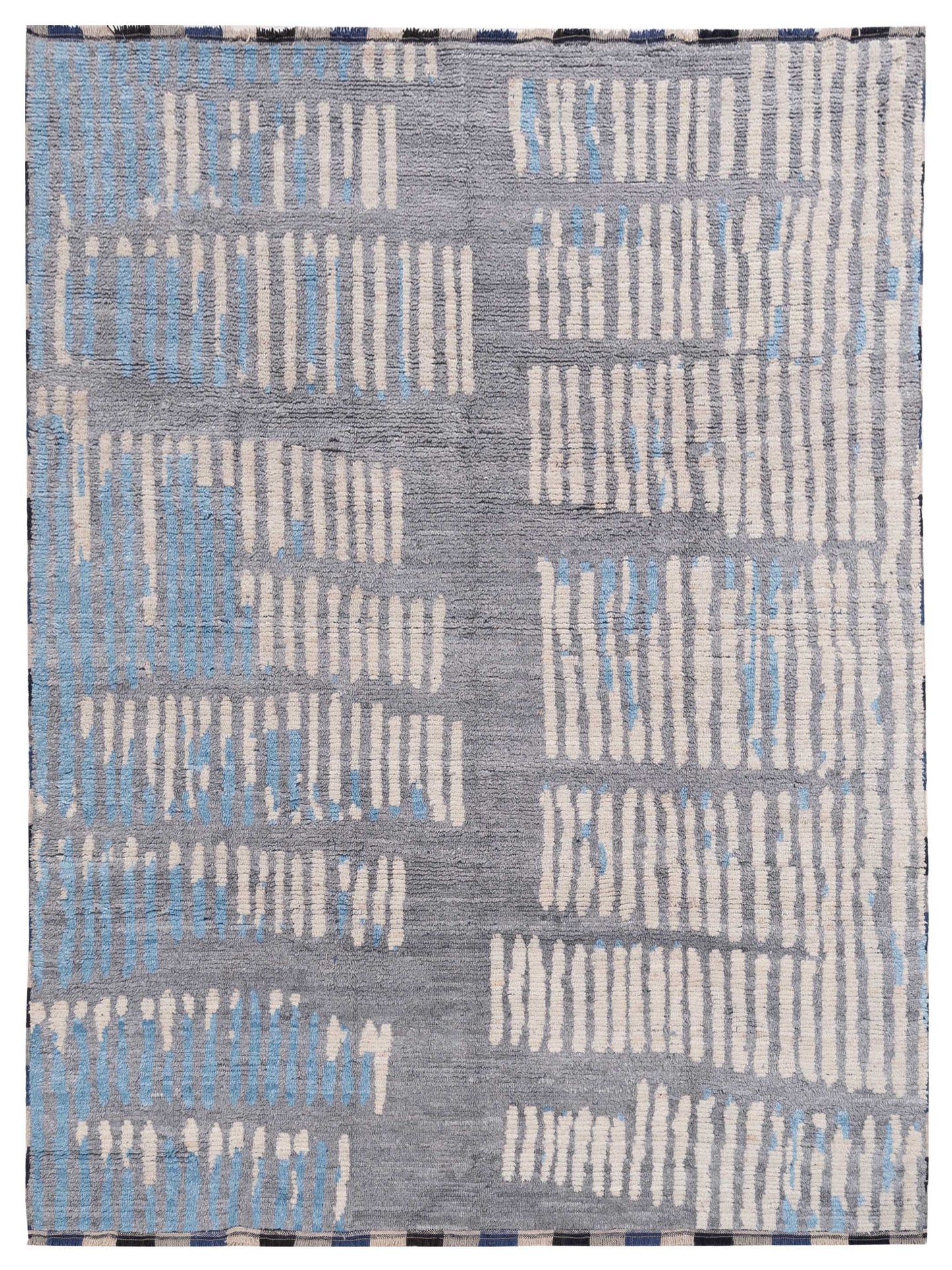 Anavera Gray Ivory 7.10x9.9 Hand Knotted Rug