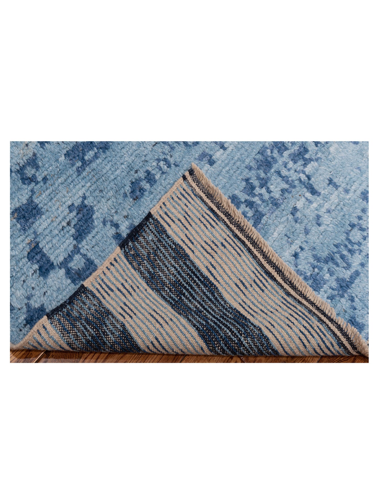 Anavera Blue Blue 3.11x5.10 Hand Knotted Rug