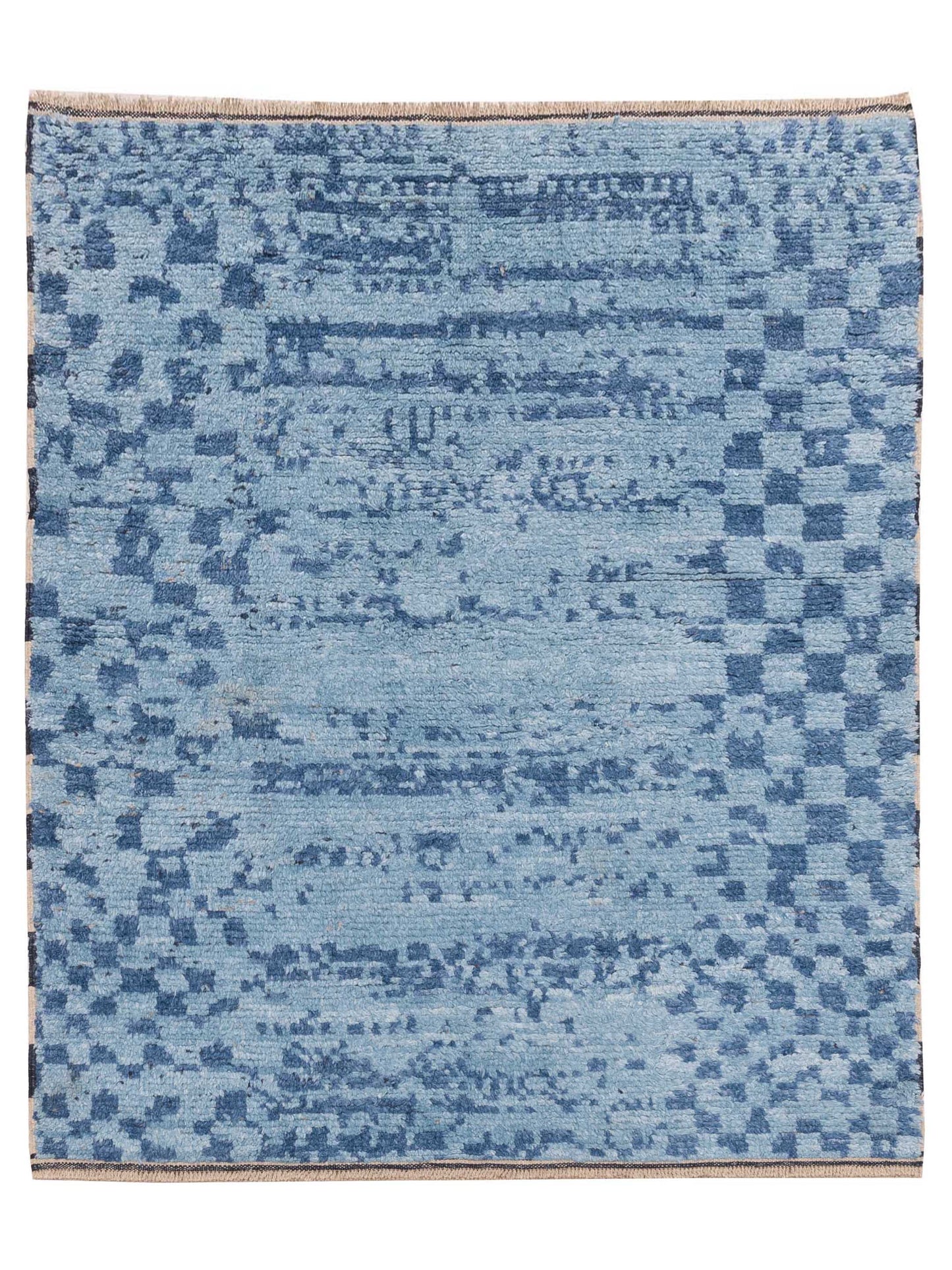 Anavera Blue Blue 3.11x5.10 Hand Knotted Rug