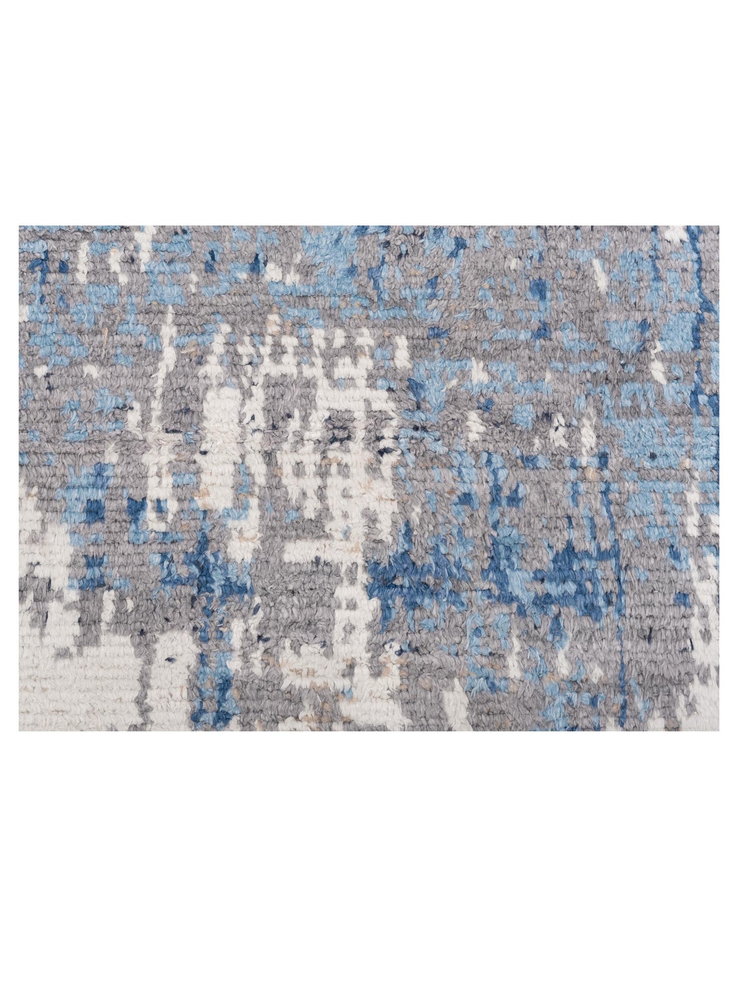 Anavera Gray Blue 4x6.1 Hand Knotted Rug