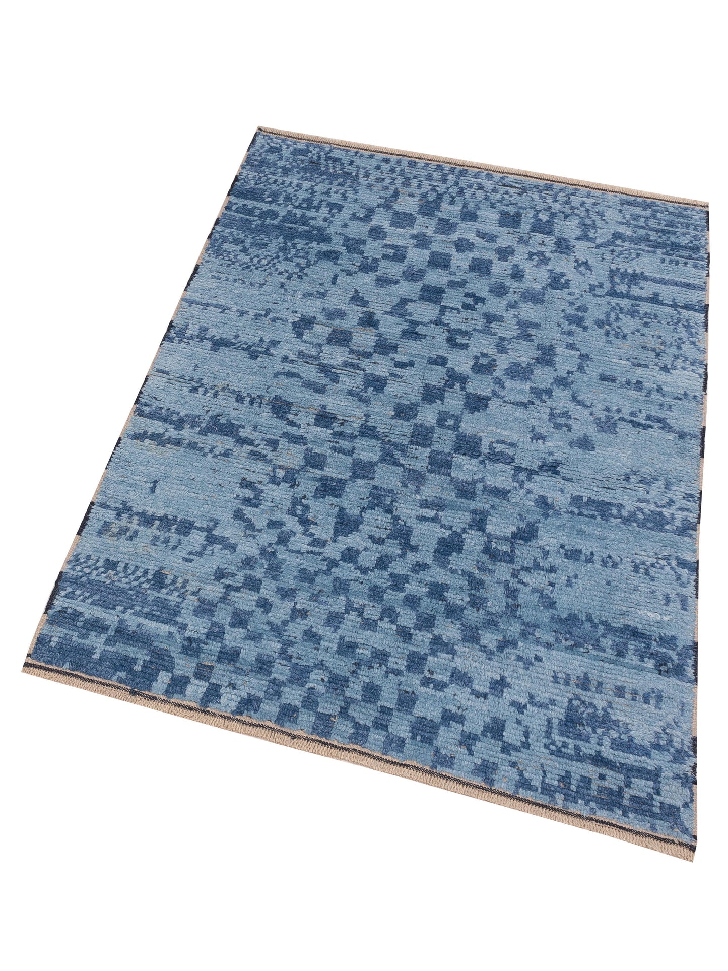 Anavera Blue Blue 4.1x6 Hand Knotted Rug