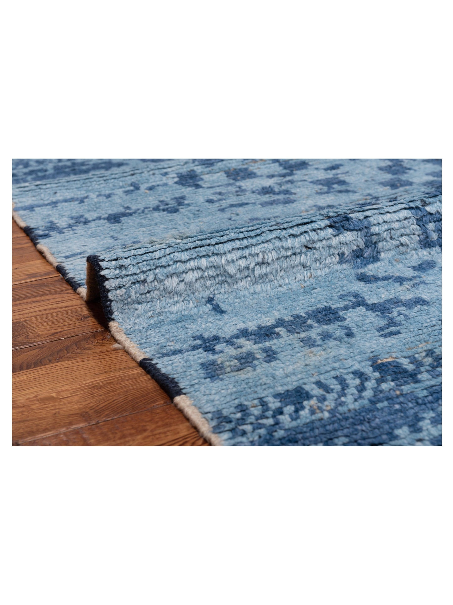 Anavera Blue Blue 4.1x6 Hand Knotted Rug