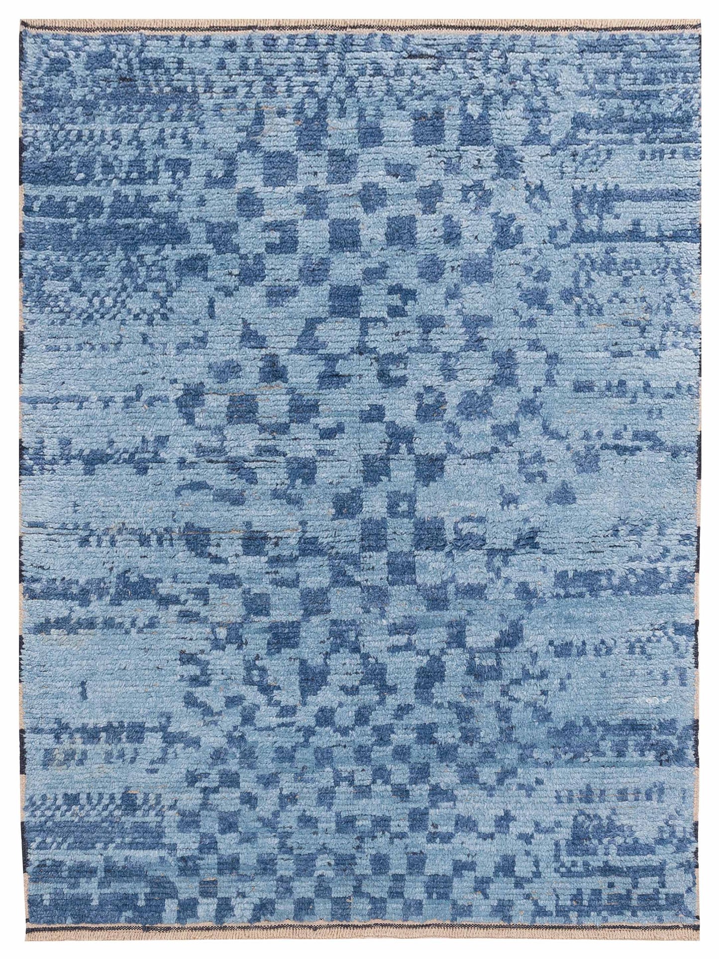 Anavera Blue Blue 4.1x6 Hand Knotted Rug