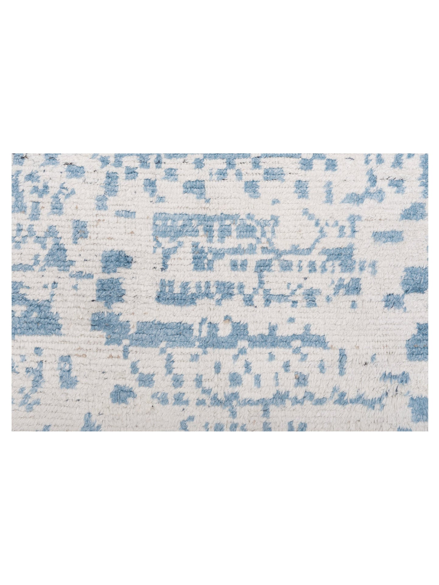 Anavera Ivory Blue 3.11x5.10 Hand Knotted Rug