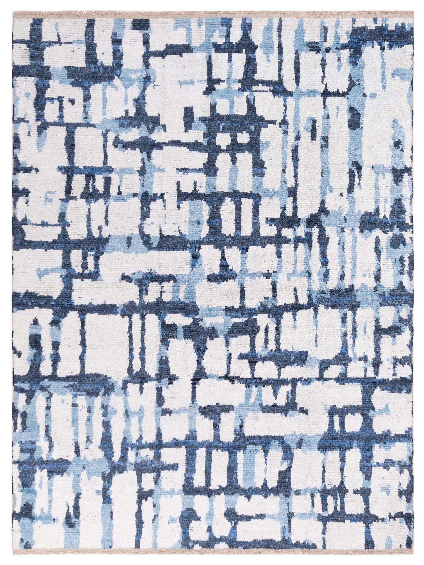 Pasha Atlas  Ivory Blue Contemporary