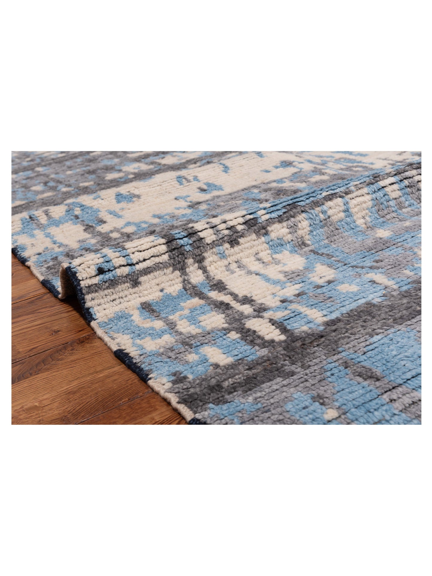 Anavera Ivory Gray 7.10x9.9 Hand Knotted Rug