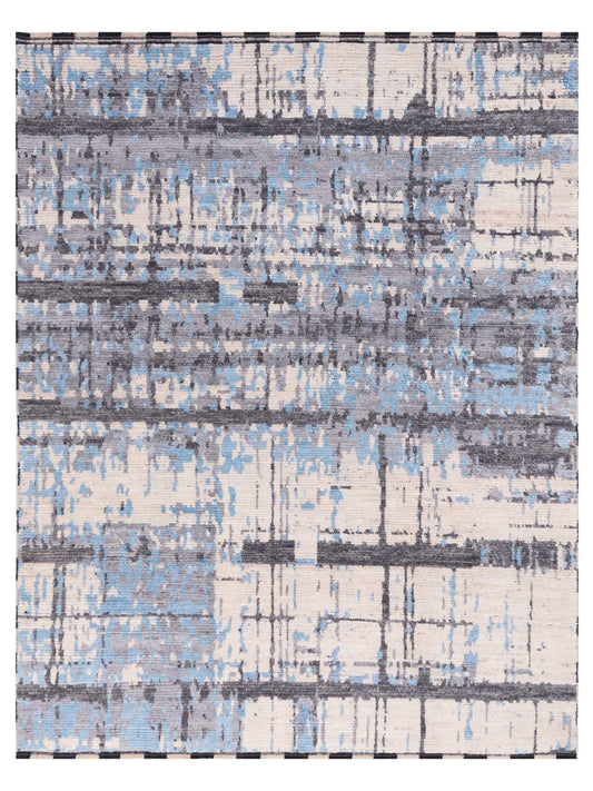 Anavera Ivory Gray 7.10x9.9 Hand Knotted Rug