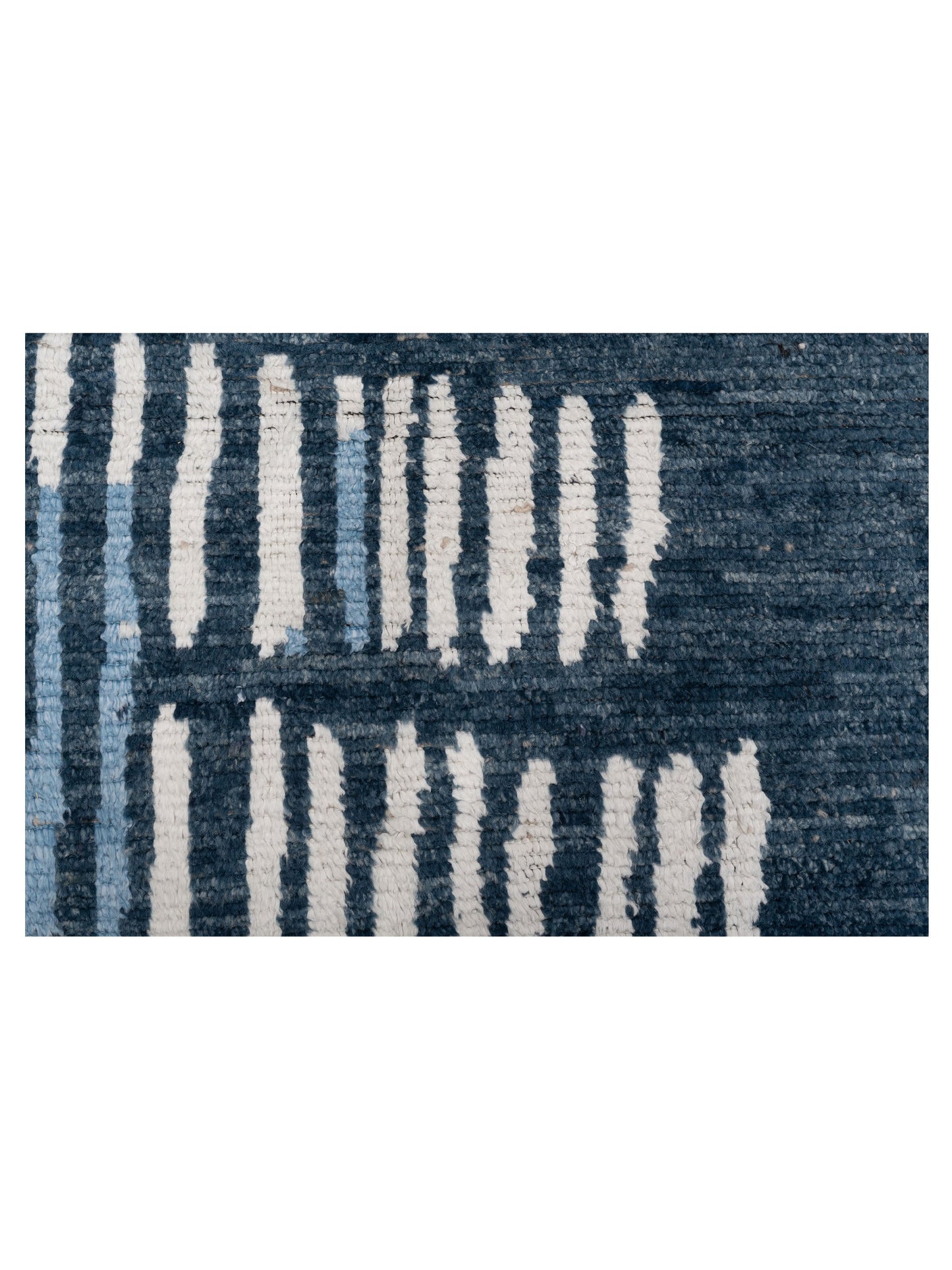 Anavera Blue Ivory 8.2x9.9 Hand Knotted Rug