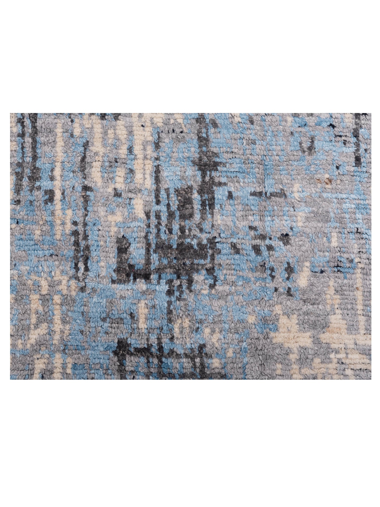Anavera Gray Blue 8x9.9 Hand Knotted Rug