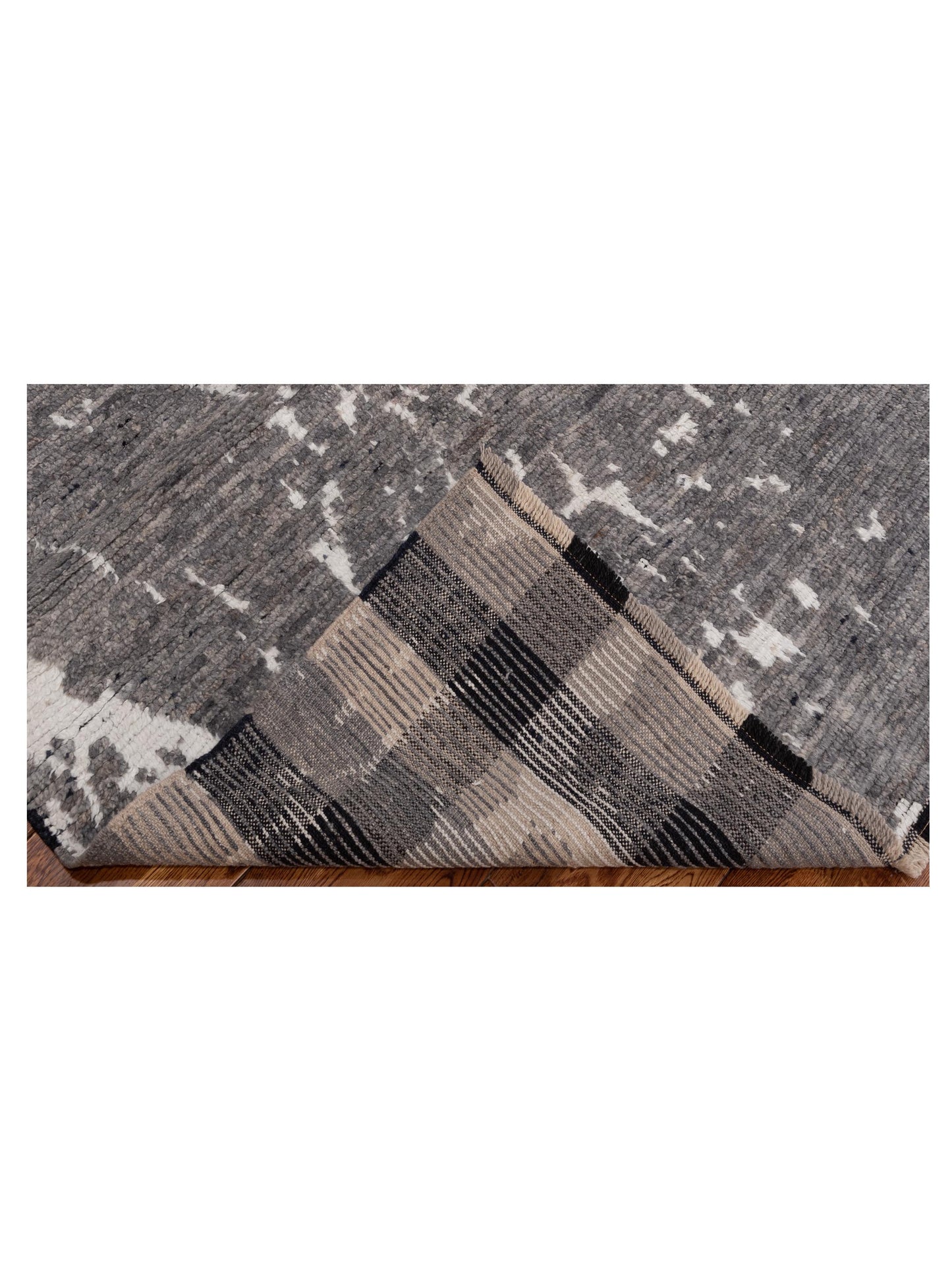 Anavera Gray Gray 8.1x9.9 Hand Knotted Rug