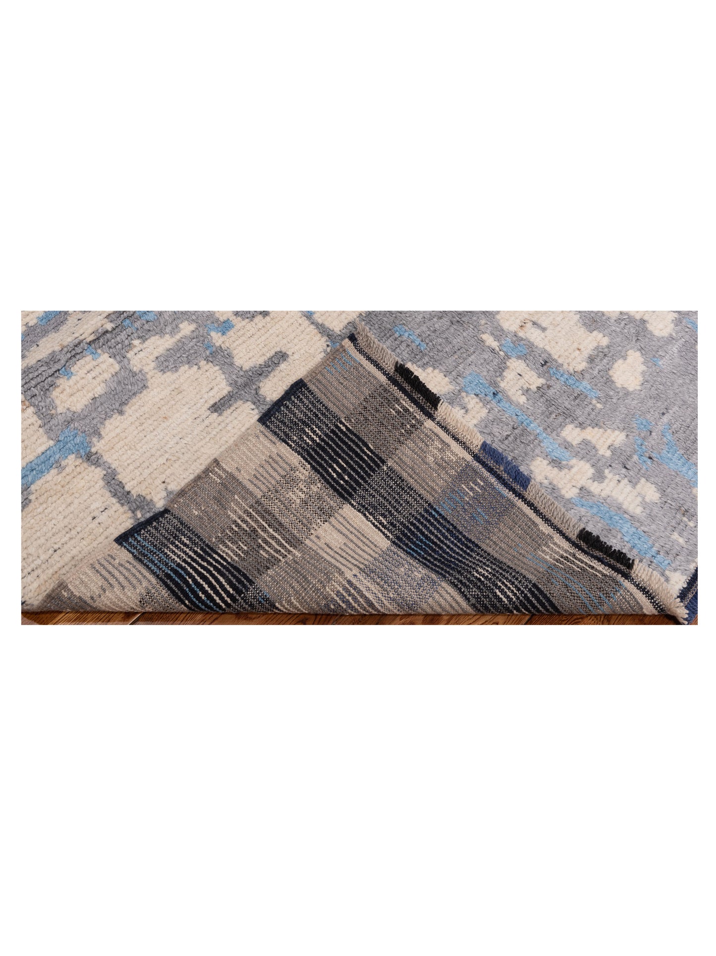 Anavera Ivory Gray 8.1x9.11 Hand Knotted Rug