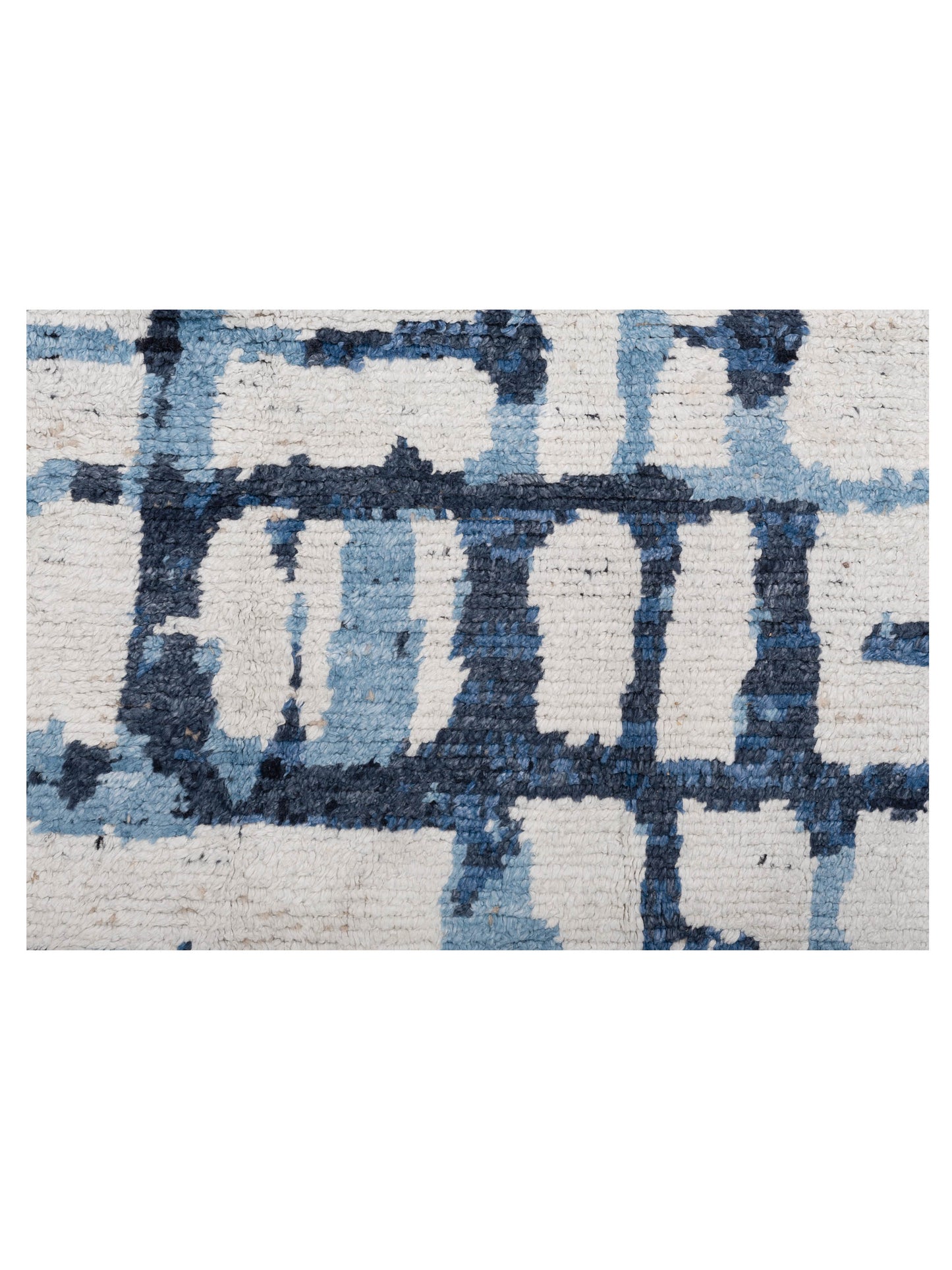 Anavera Ivory Blue 8.1x9.11 Hand Knotted Rug