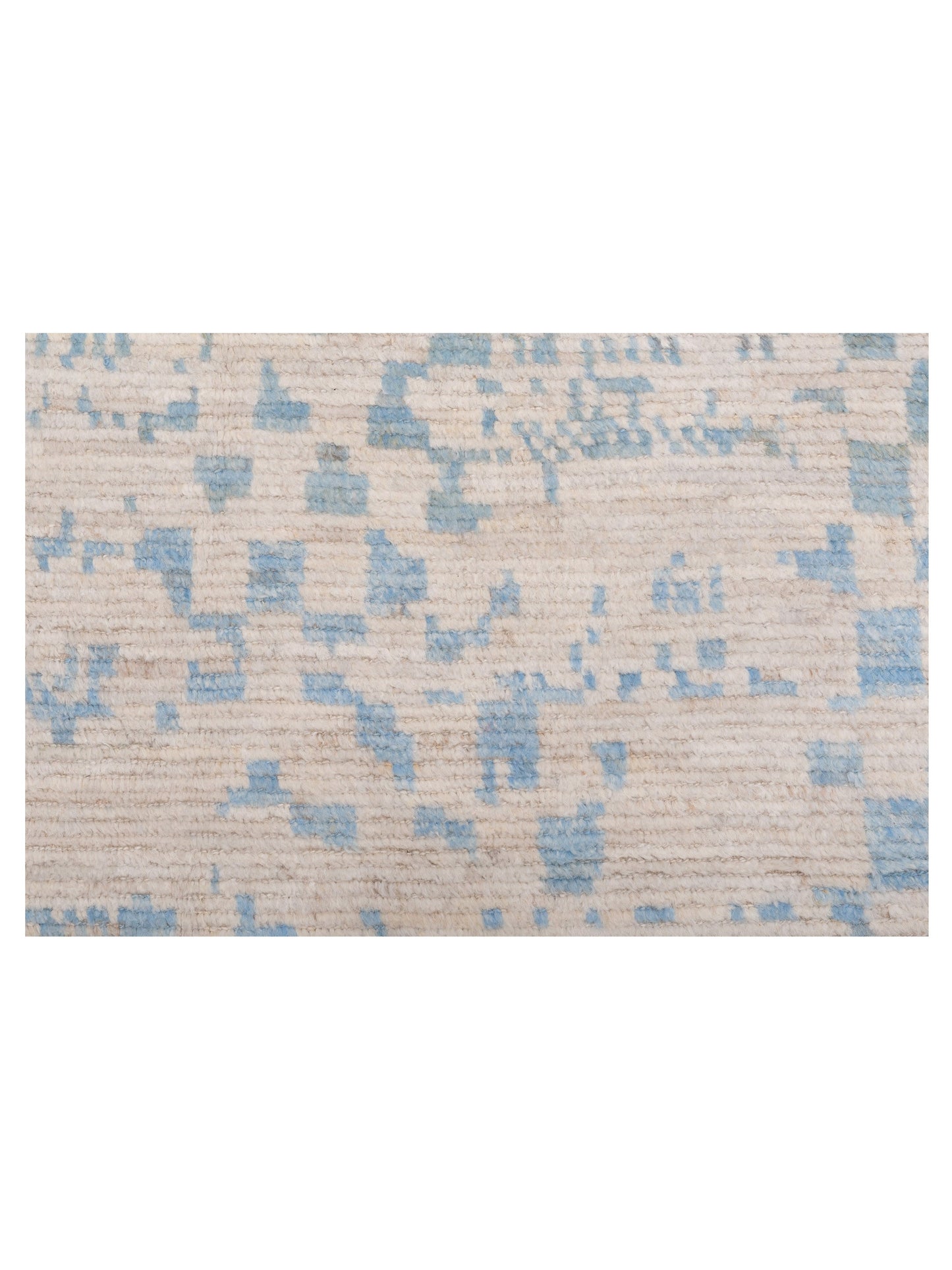 Anavera Ivory Blue 3.11x6.9 Hand Knotted Rug