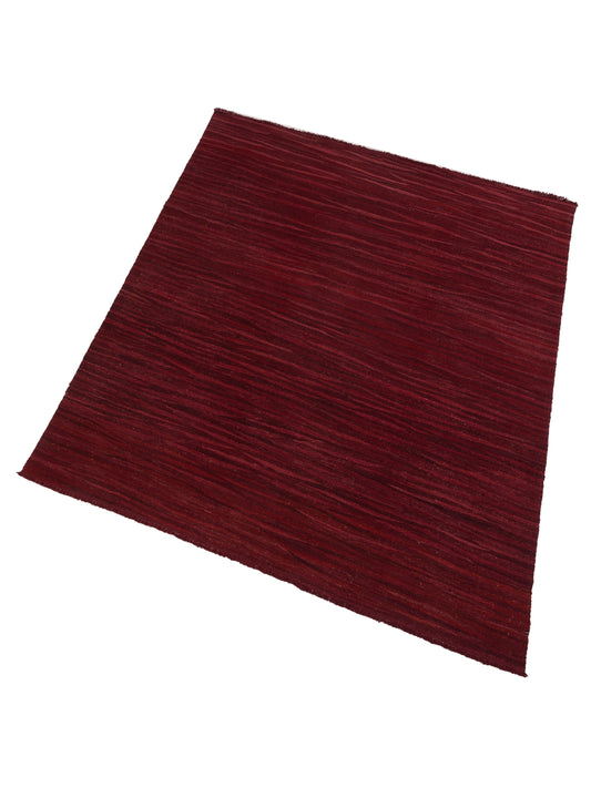 Flaxen Red Red 8.4x9.11 Hand Woven Rug