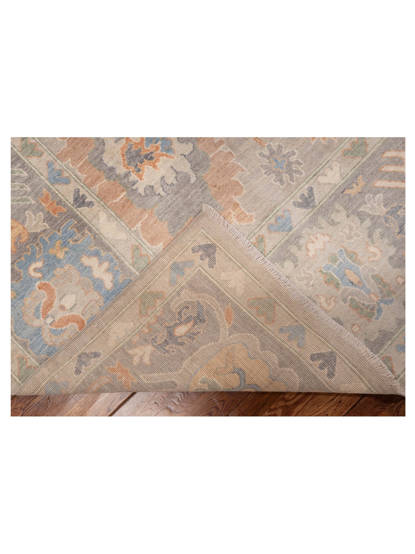 Oushak Silver Gray 8.1x10.4 Hand Knotted Rug