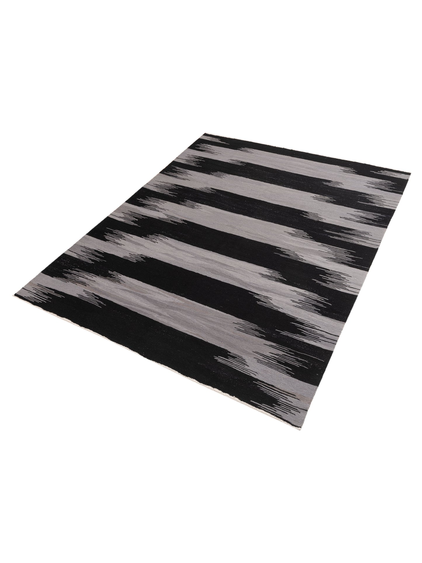 Flaxen Black 8.2x10.1 Hand Woven Rug