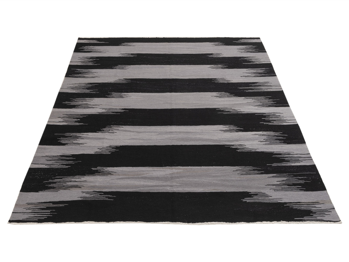Flaxen Black 8.2x10.1 Hand Woven Rug