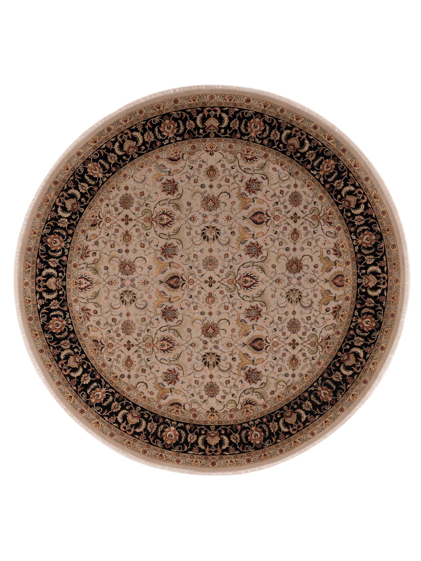 Rajpur Imperial Silk  Ivory Black Traditional