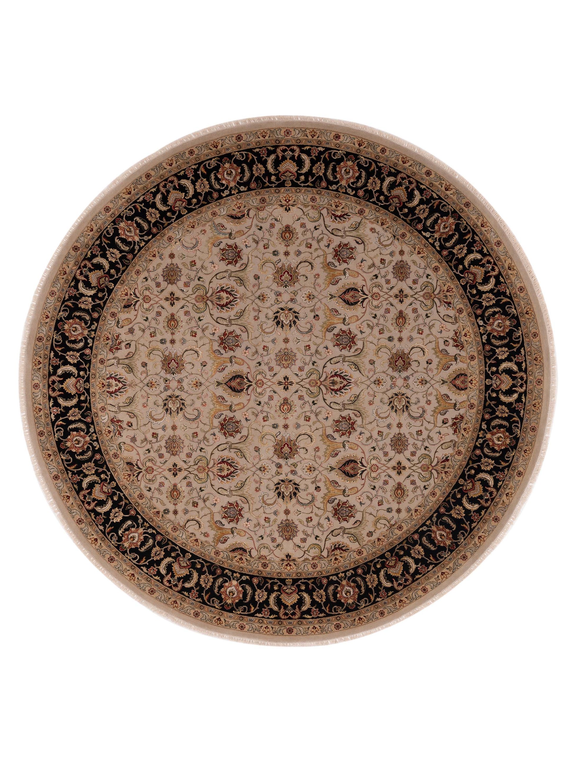 Rajpur Imperial Silk  Ivory Black Traditional