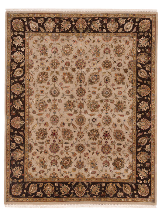 Rajpur Imperial Silk  Ivory Brown Traditional