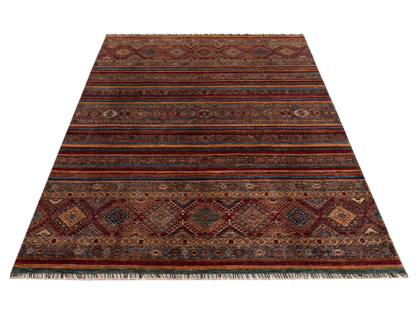 Khoraya Multi Multi 8.10x12 Hand Knotted Rug