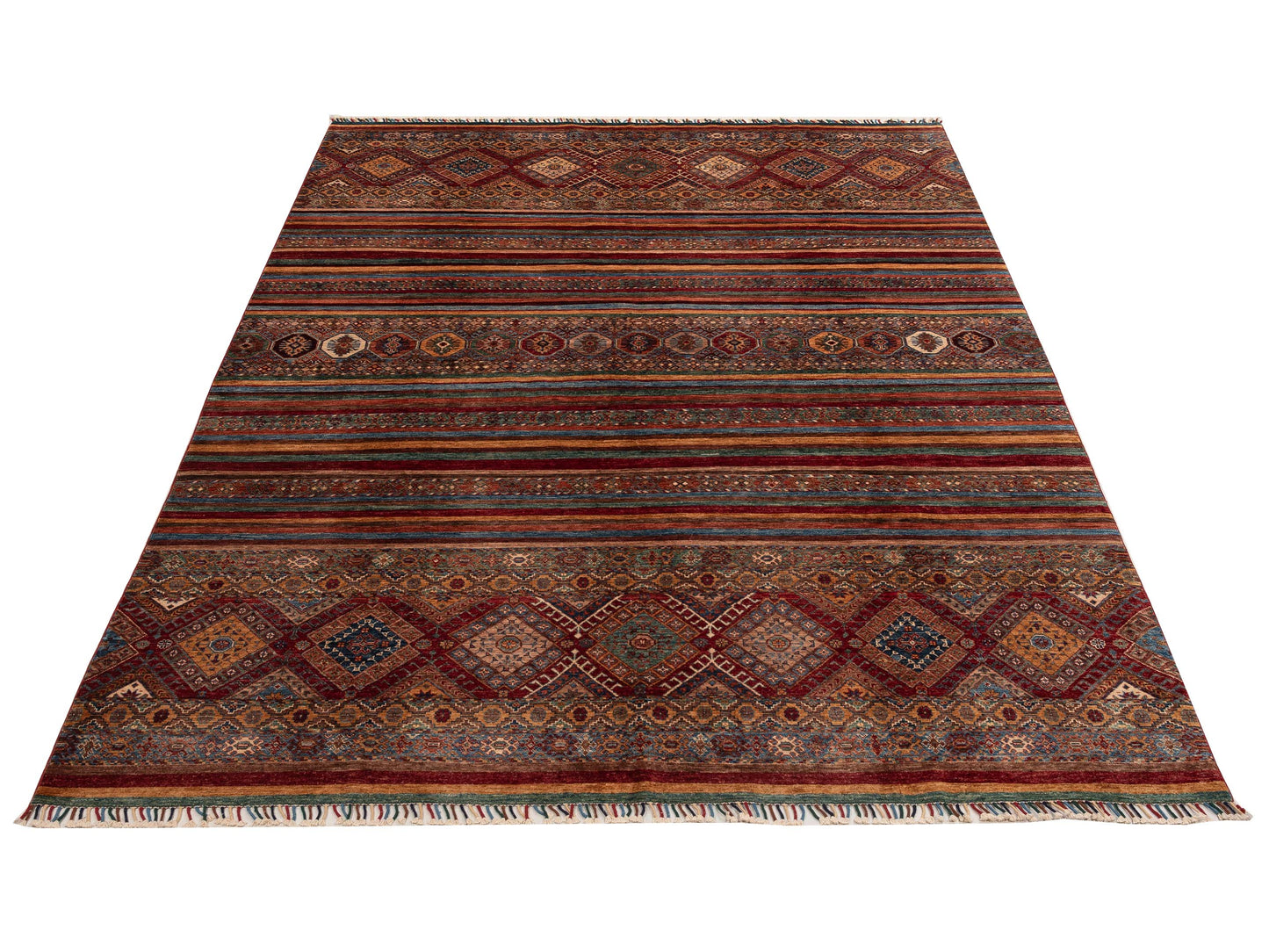 Khoraya Multi Multi 8.11x11.10 Hand Knotted Rug