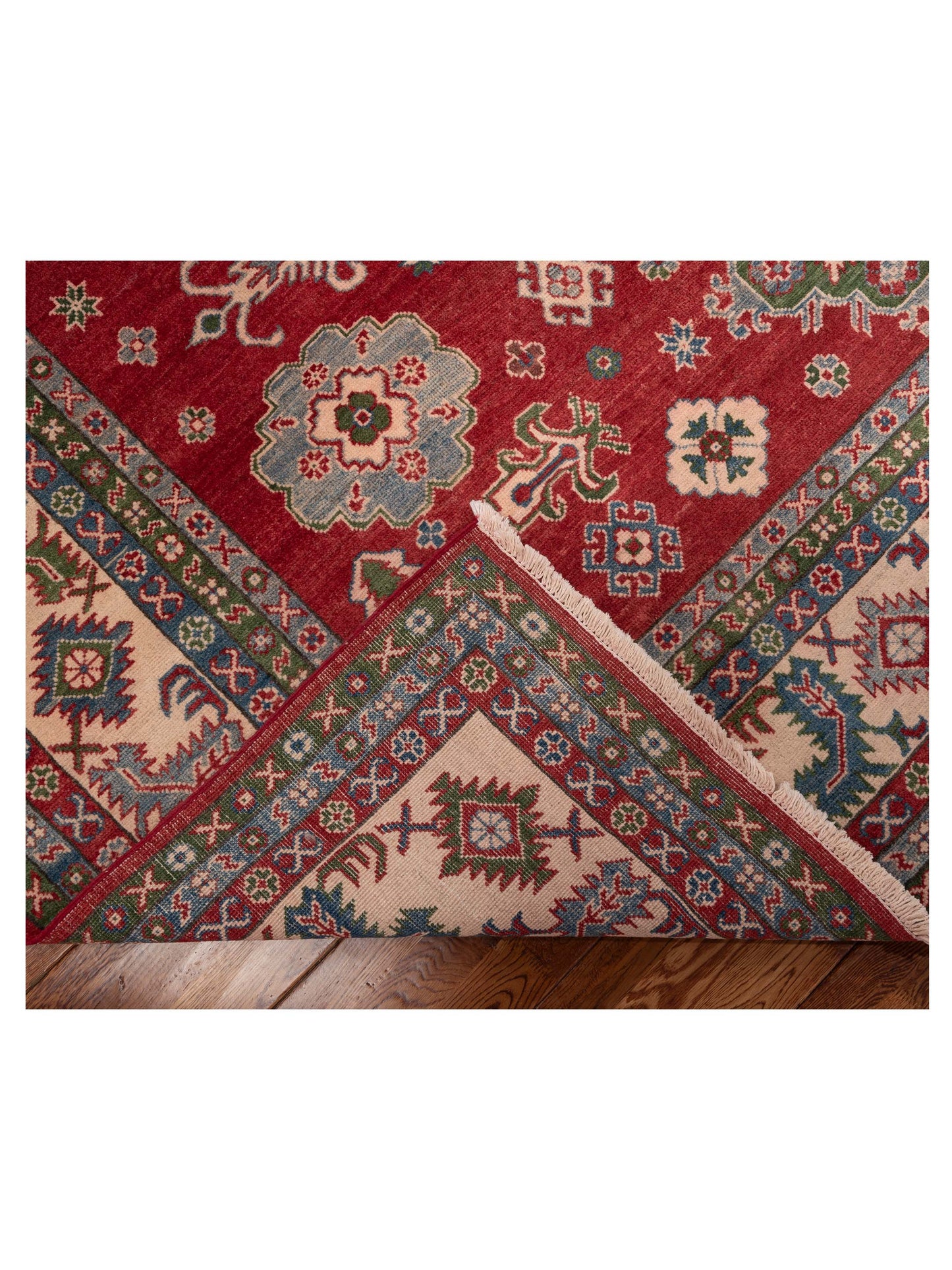 Kazura Red Ivory 8.4x9.9 Hand Knotted Rug