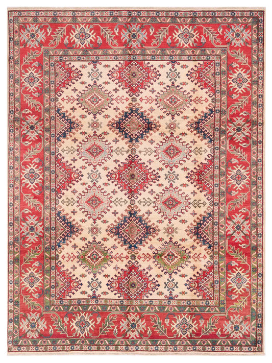 Nomad Kazak  Ivory Red Traditional