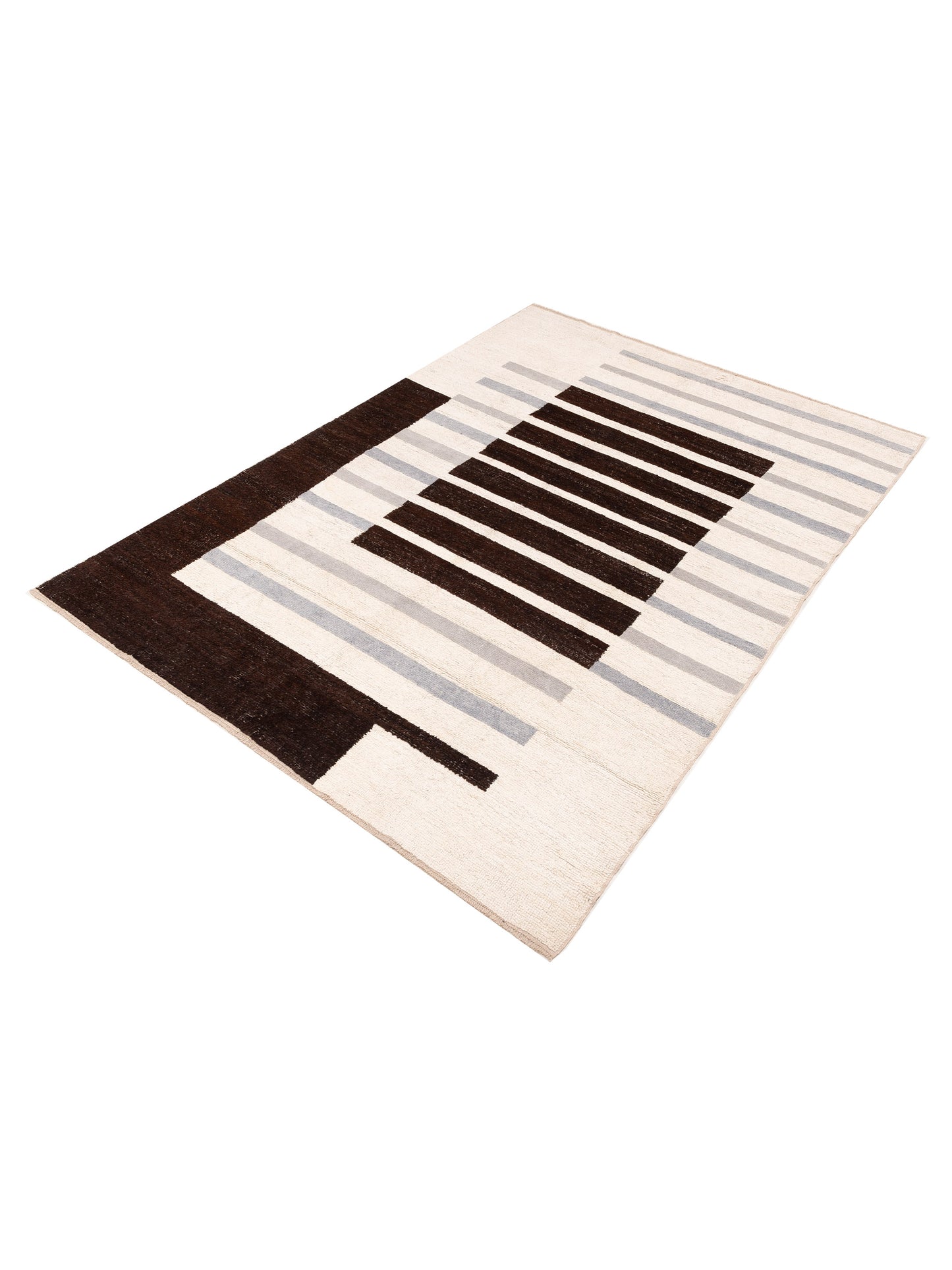 Anavera Ivory 7.9x10.8 Hand Knotted Rug