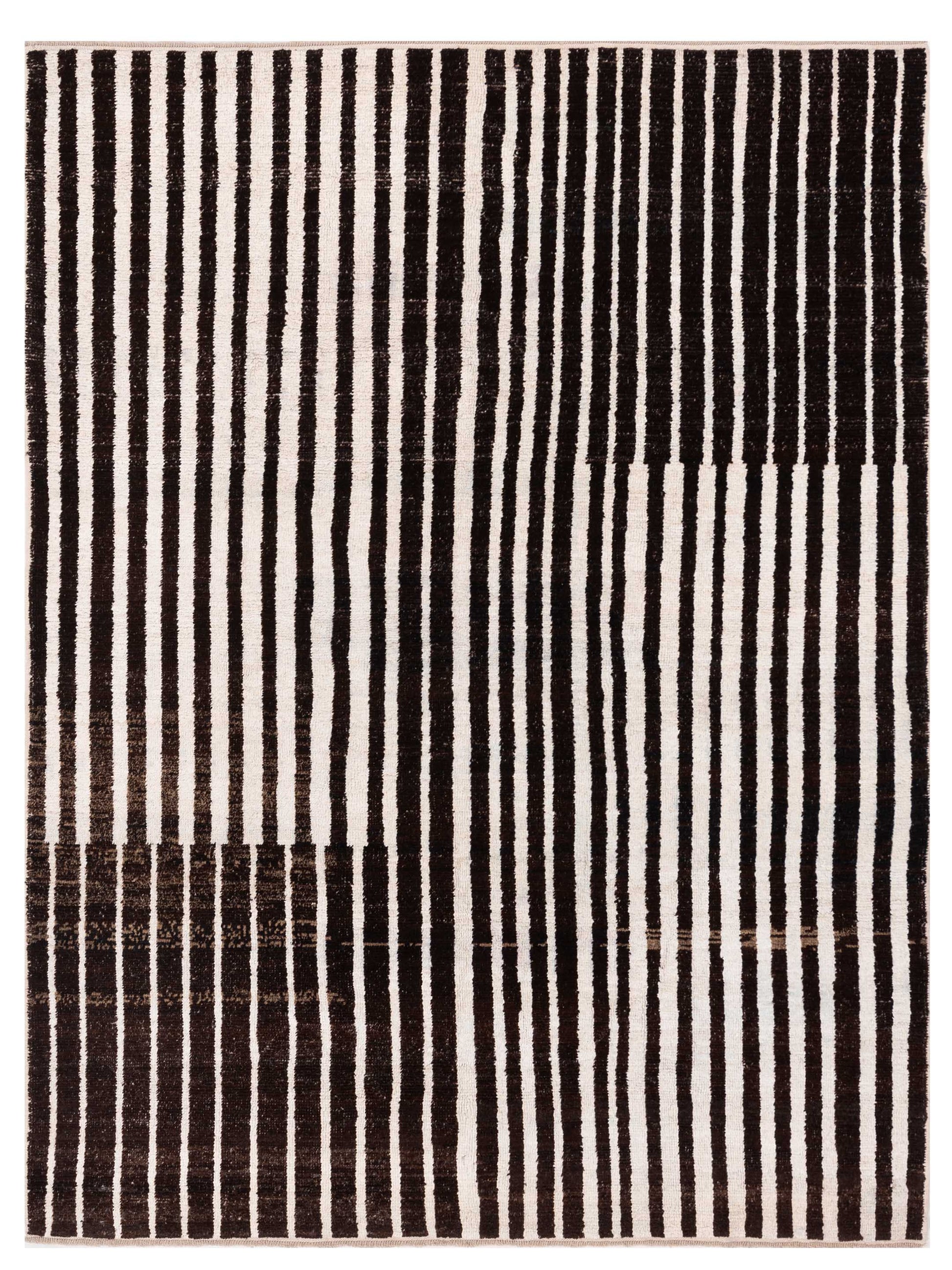 Pasha Atlas  Dark Brown Ivory Contemporary