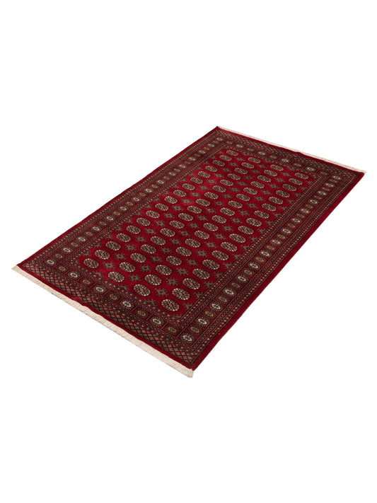 Bokhara Red Red 5.2x8.4 Hand Knotted Rug
