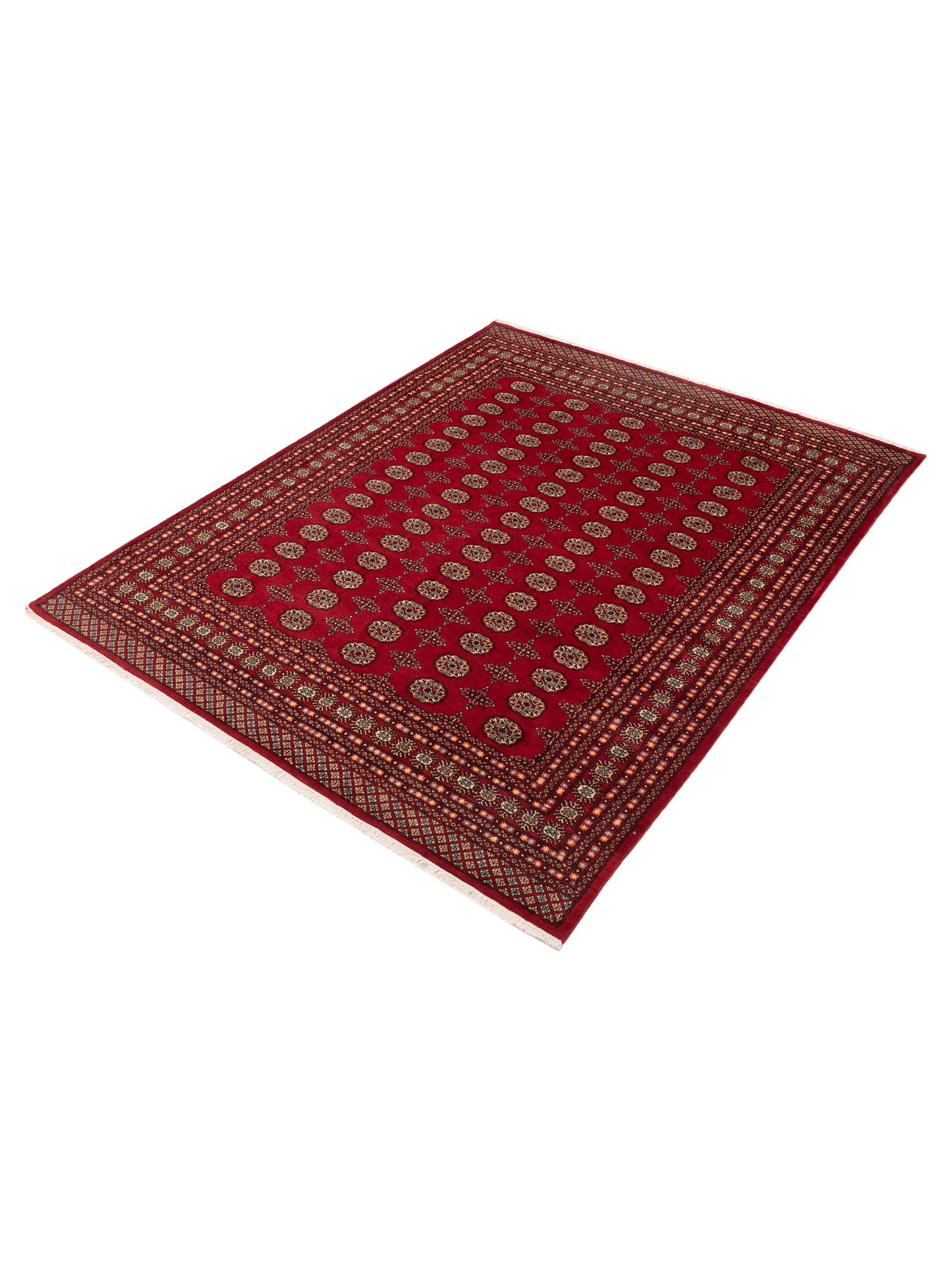 Bokhara Red Red 8.4x10.3 Hand Knotted Rug
