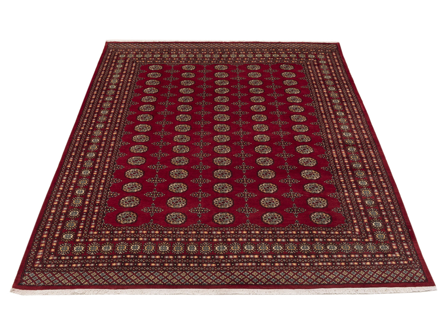 Bokhara Red Red 8.4x10.3 Hand Knotted Rug