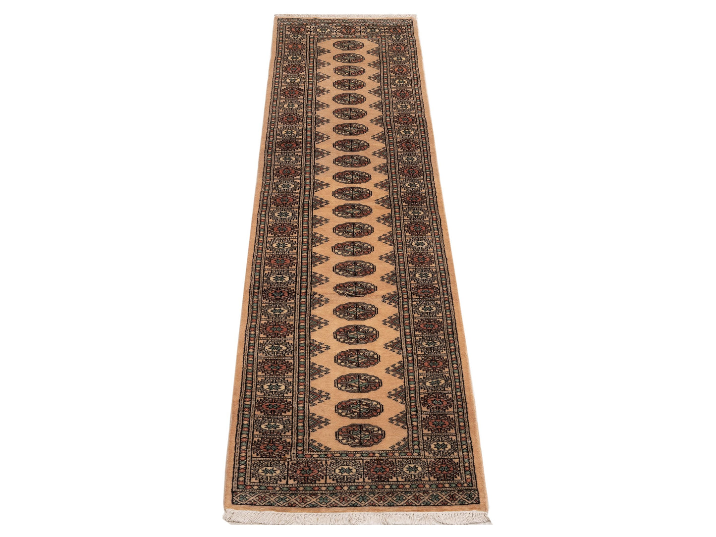 Bokhara Beige Beige 2.6x10.6 Hand Knotted Rug