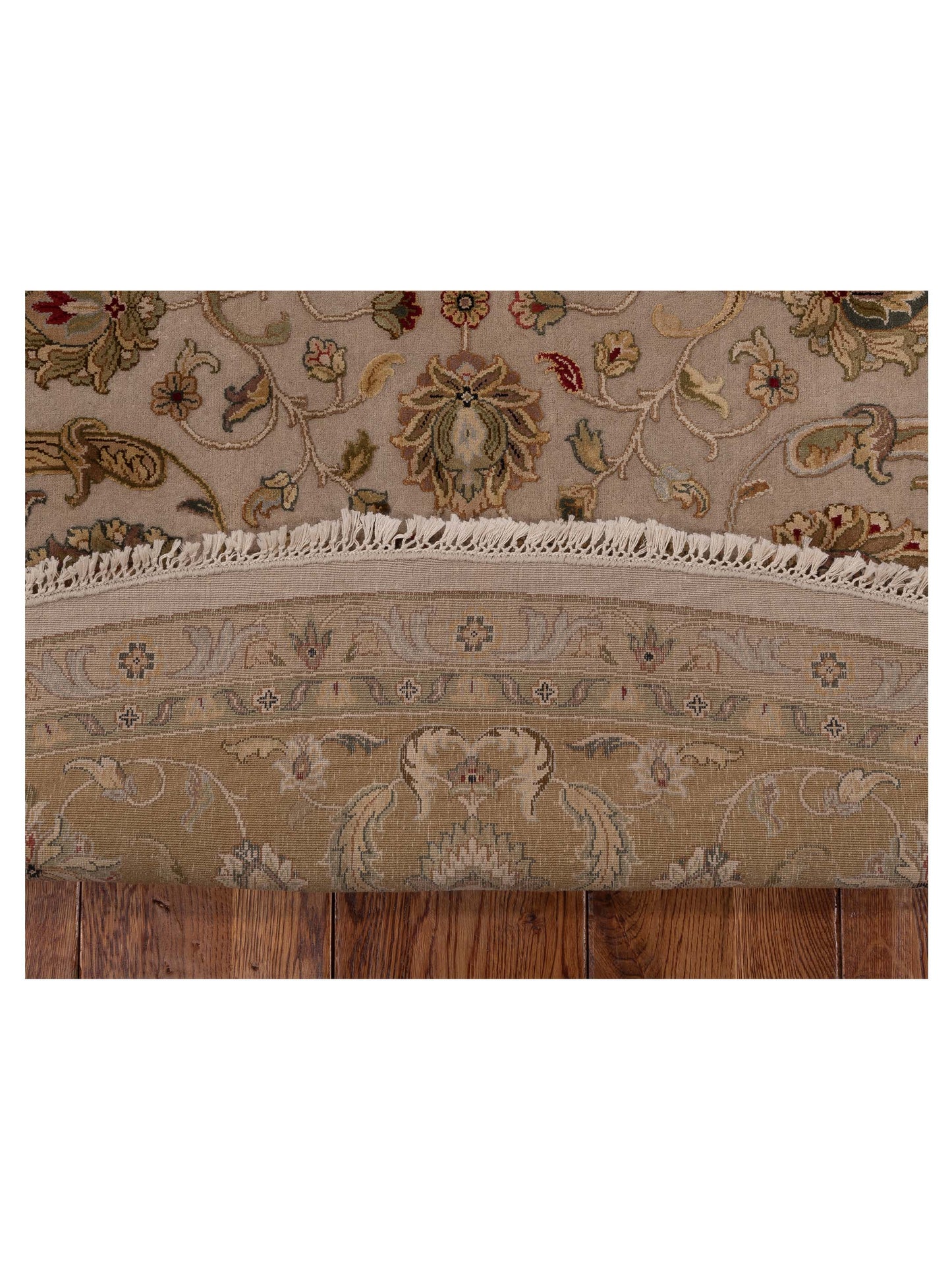 Javira Silk Ivory Gold 10.1x10.1 Hand Knotted Rug