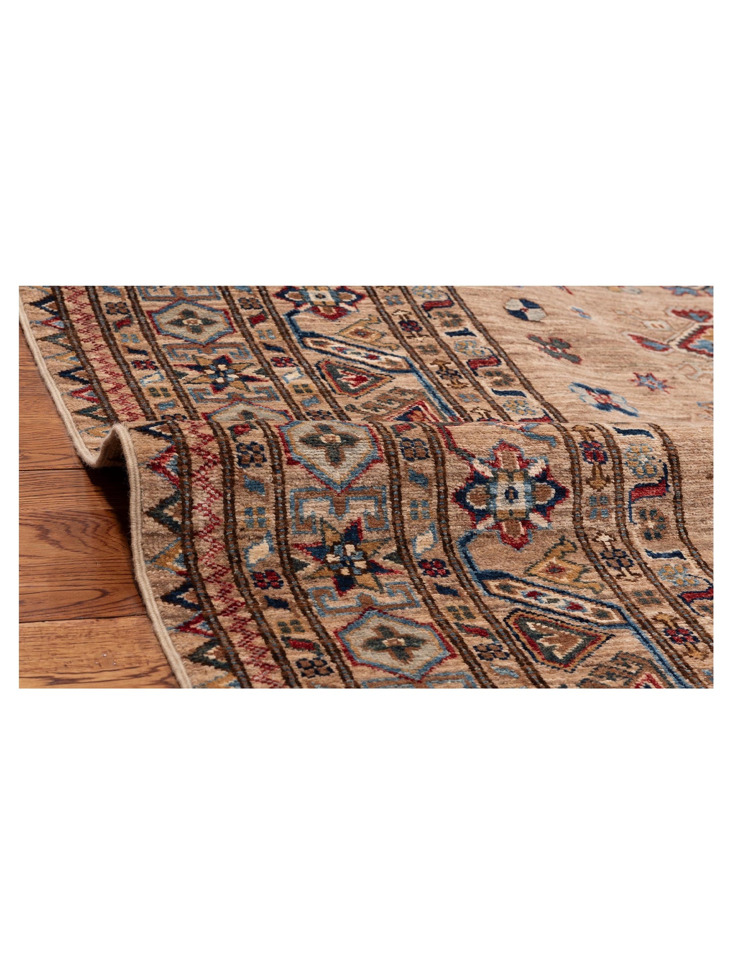 Zamira Beige Beige 8.3x9.8 Hand Knotted Rug