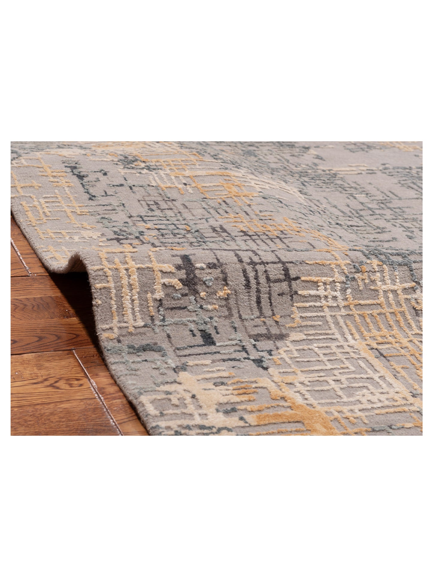 Artavia Gray Gold 9.1x12.2 Hand Knotted Rug