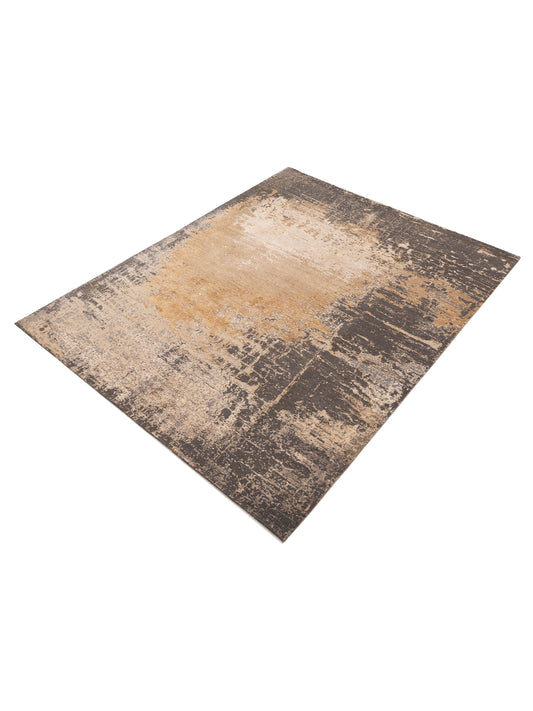 Artavia Brown Beige 7.11x10.1 Hand Knotted Rug