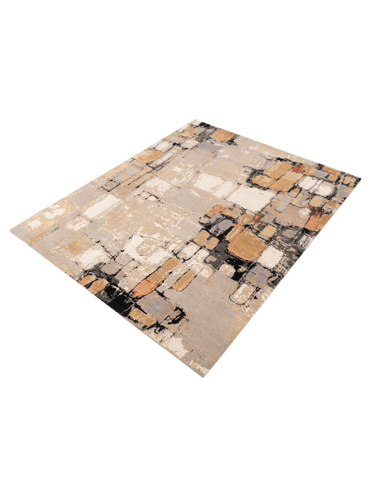 Artavia Beige 8x10 Hand Knotted Rug