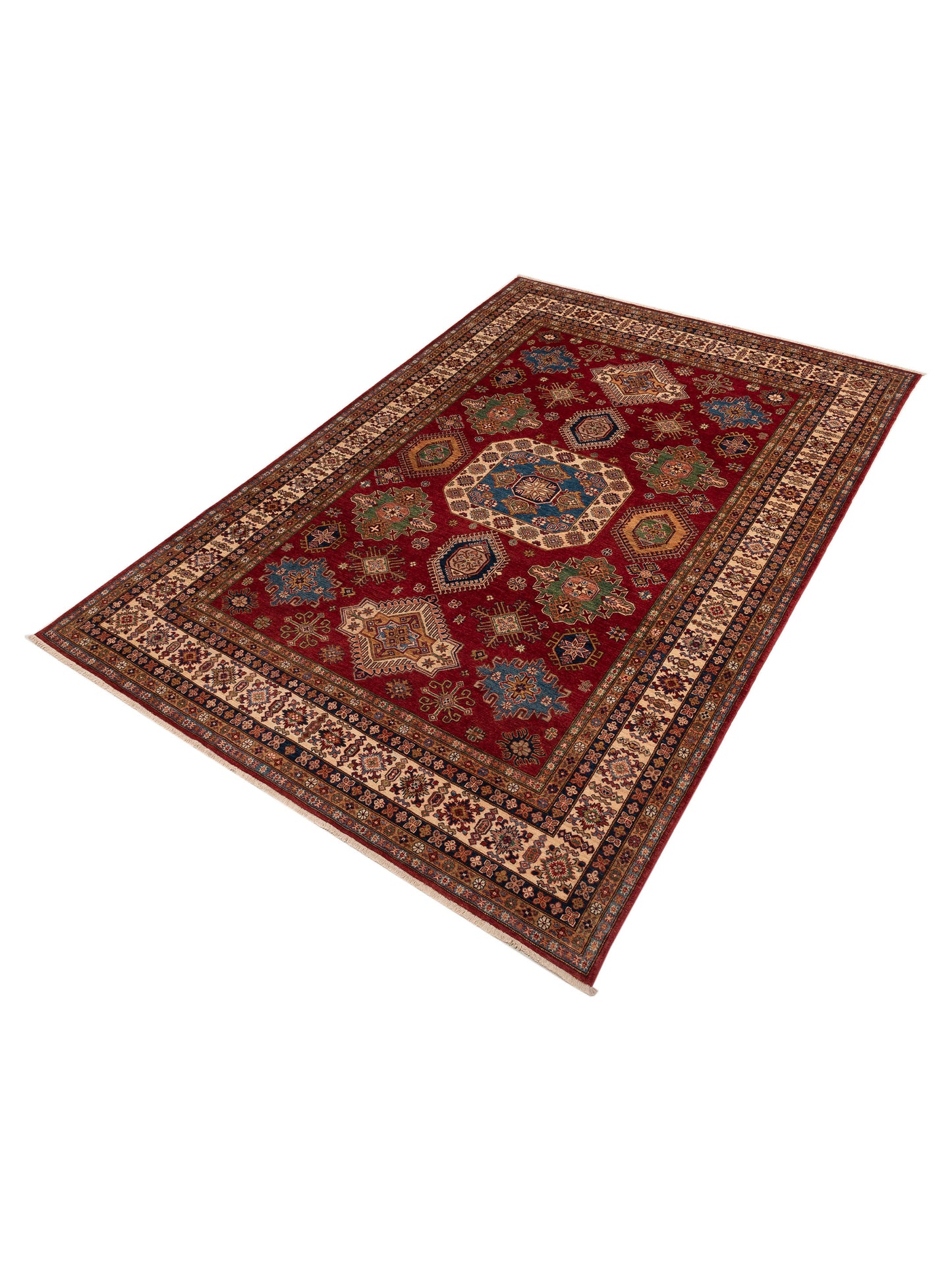 Zamira Red Ivory 8.9x12.5 Hand Knotted Rug