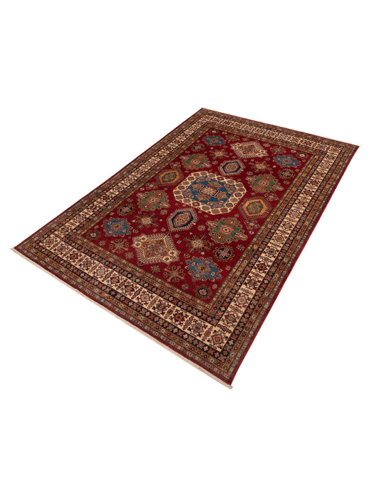 Zamira Red Ivory 8.9x12.5 Hand Knotted Rug
