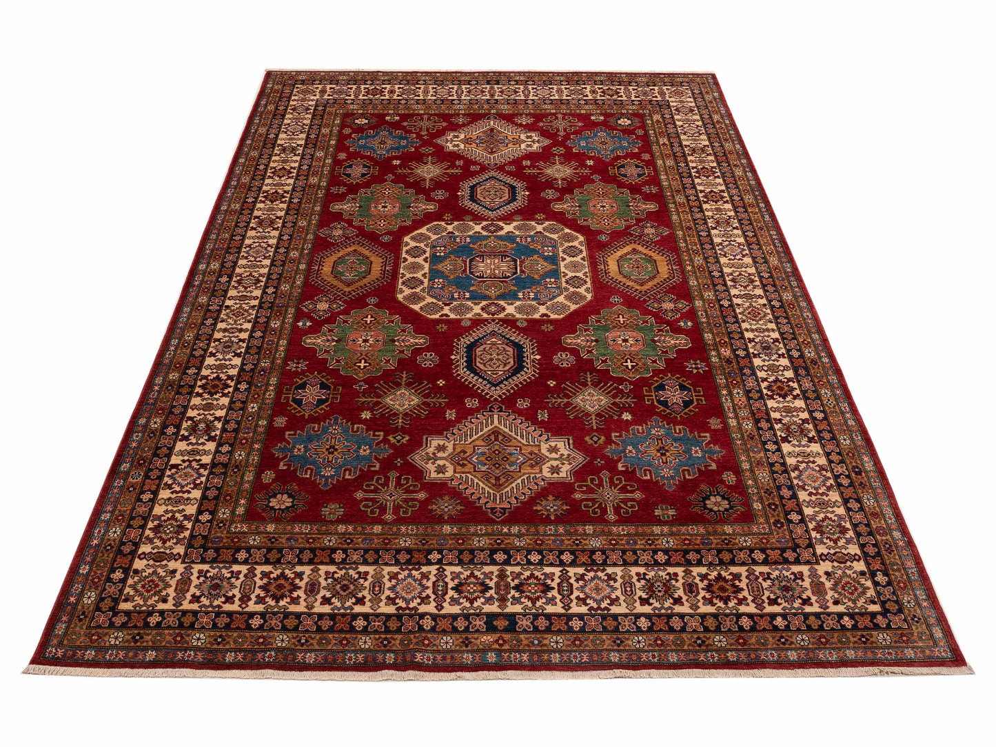 Zamira Red Ivory 8.9x12.5 Hand Knotted Rug