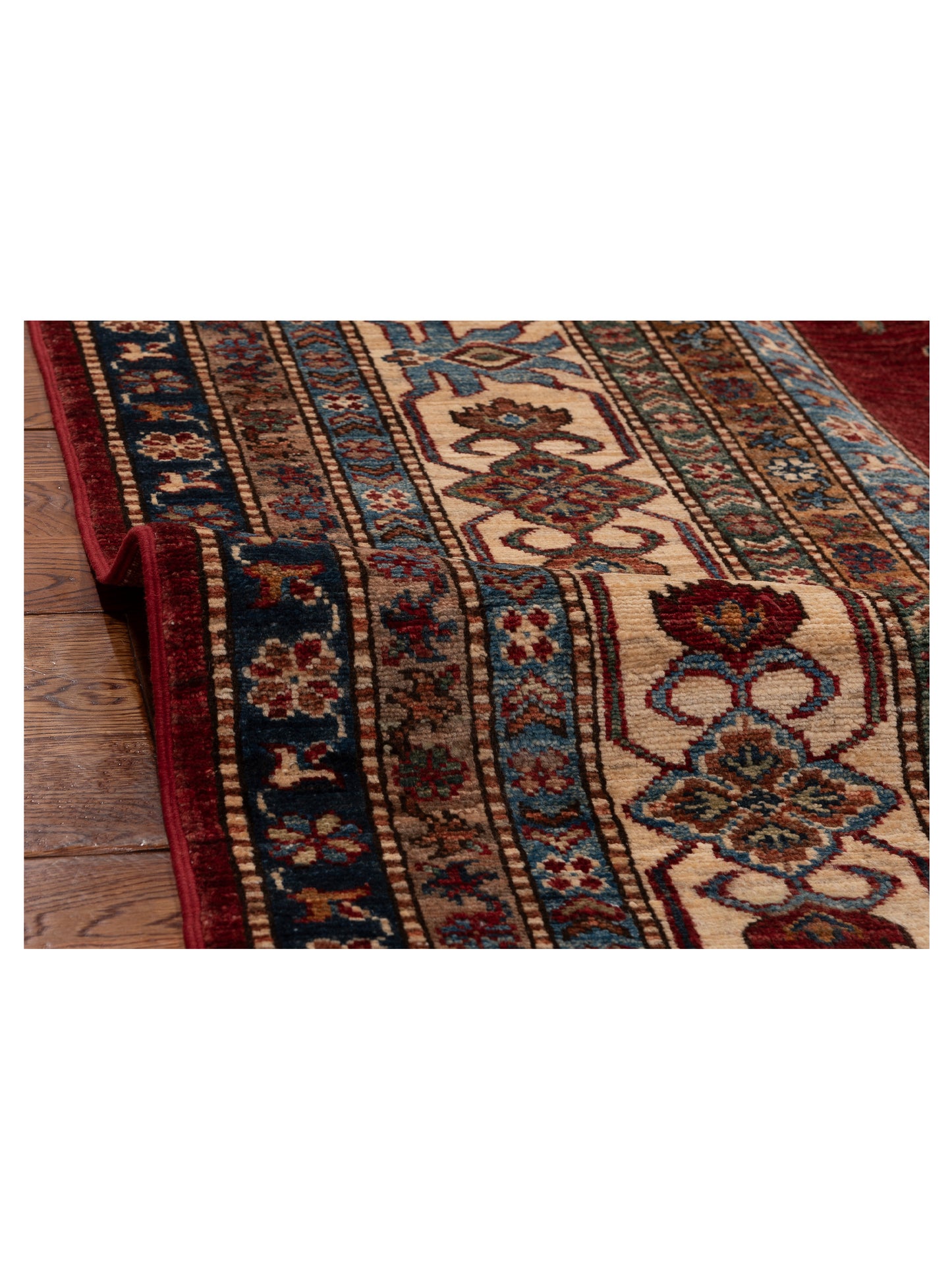 Zamira Red Ivory 8.10x11.7 Hand Knotted Rug